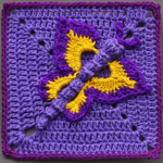 Crochet Butterfly Granny Square