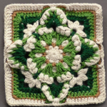 Snowdrops And Butterflies Granny Square