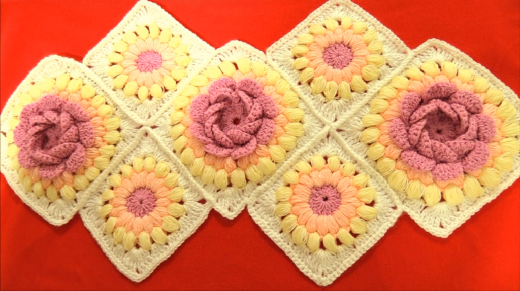 Crochet Square With Flower Crochet Ideas