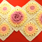Crochet Square With Flower