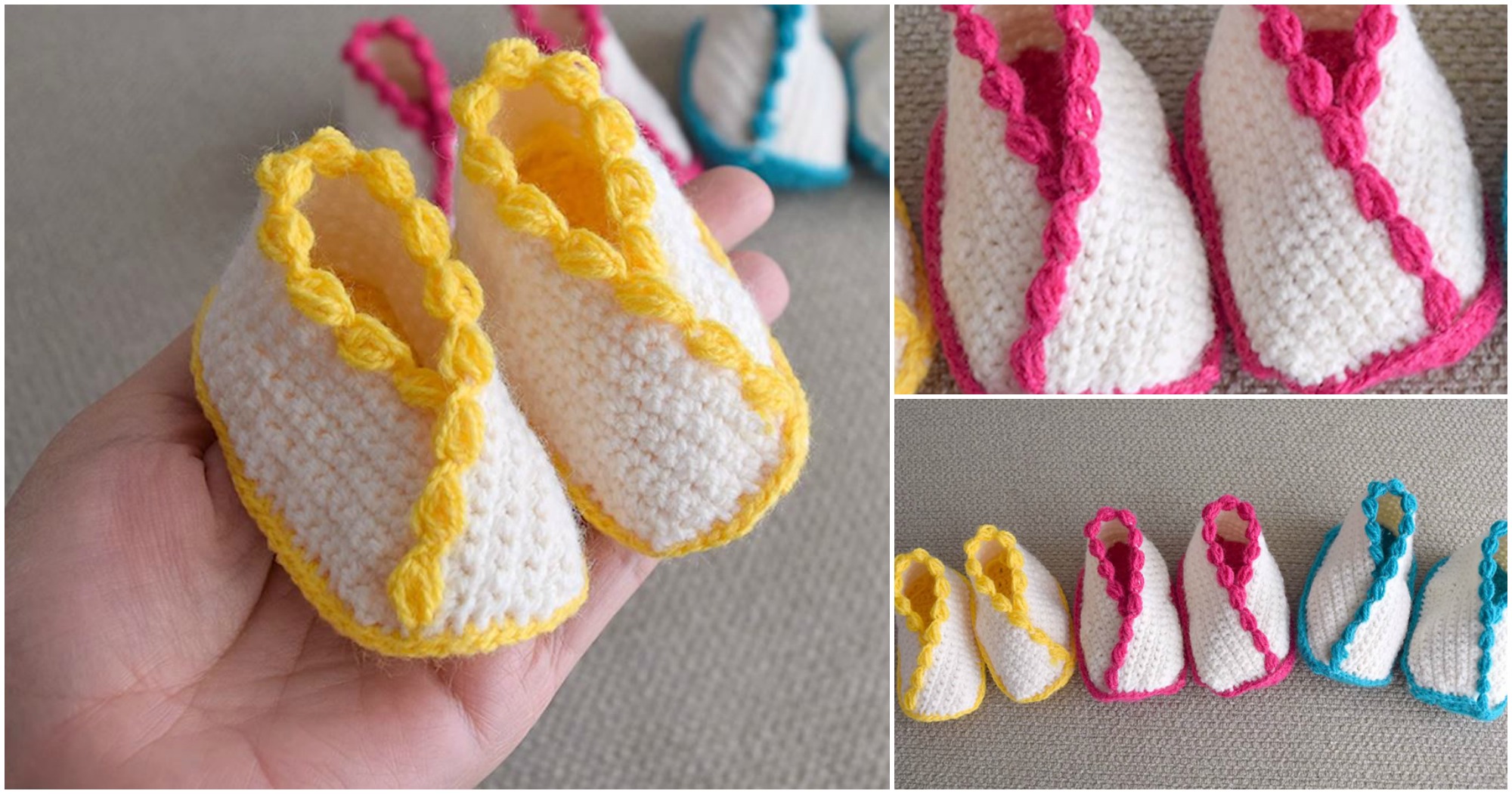 Crochet Kimono Shoes For Babies 