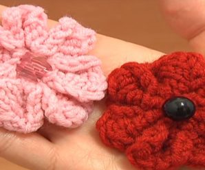 How To Knit Simple Flower With 7 Petals