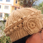 Crochet Beret 3D Hat