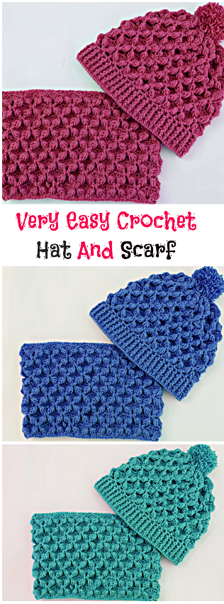 very easy scarf and hat