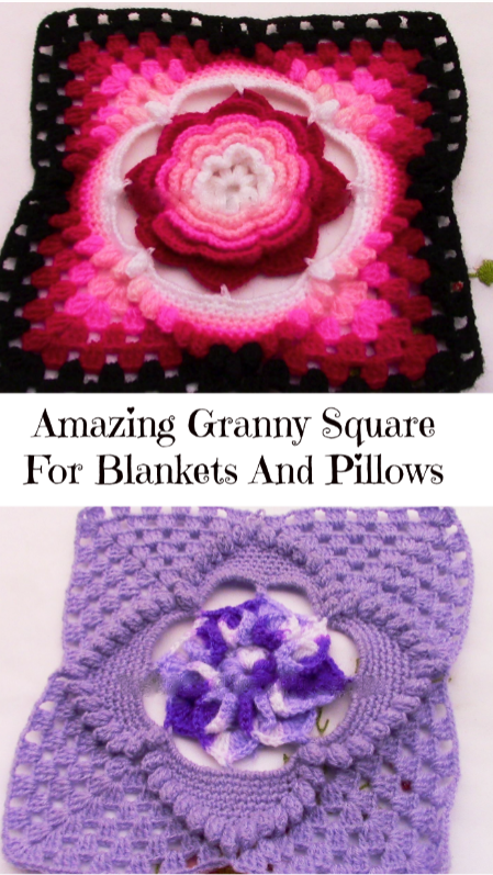 Granny square for blankets and pillows