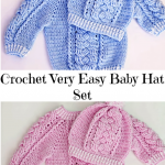 Crochet Very Easy Baby Hat Set