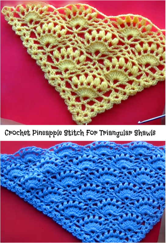 pineapple stitch for shawls