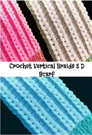 vertical braids scarf