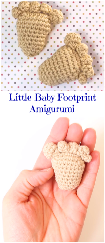Little baby footprint amigurumi