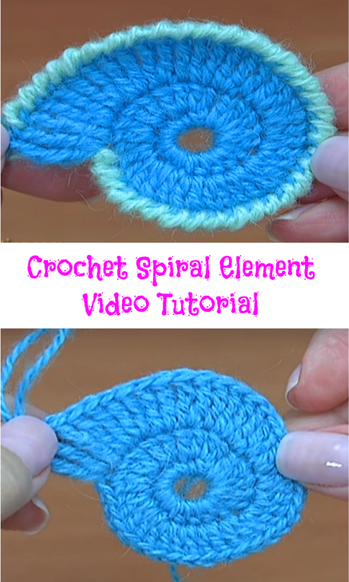 crochet spiral element