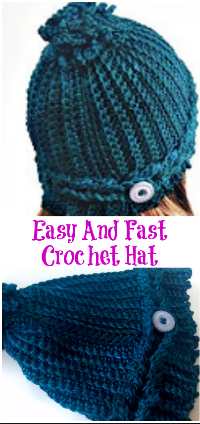 easy and fast crochet hat