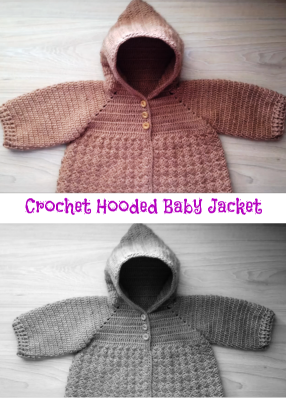 Crochet Hooded baby Jacket