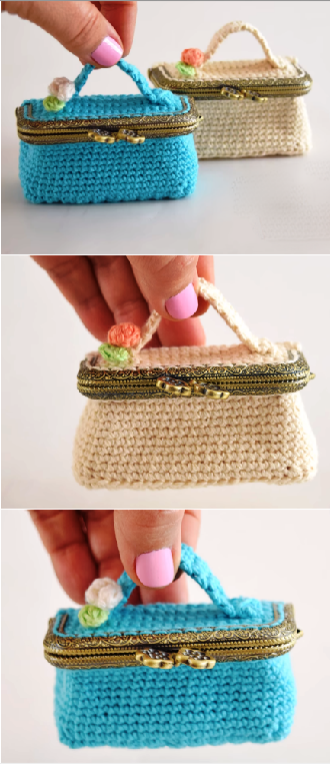 Crochet Mini suitcase bag
