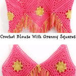 Crochet Blouse With Granny Squares