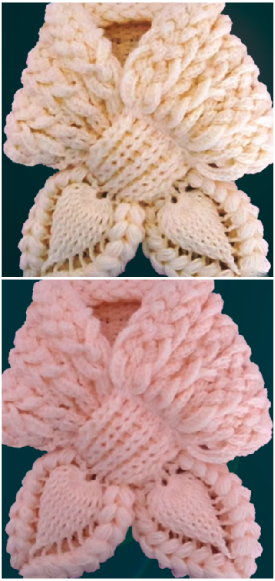 crochet butterfly braid 3d scarf
