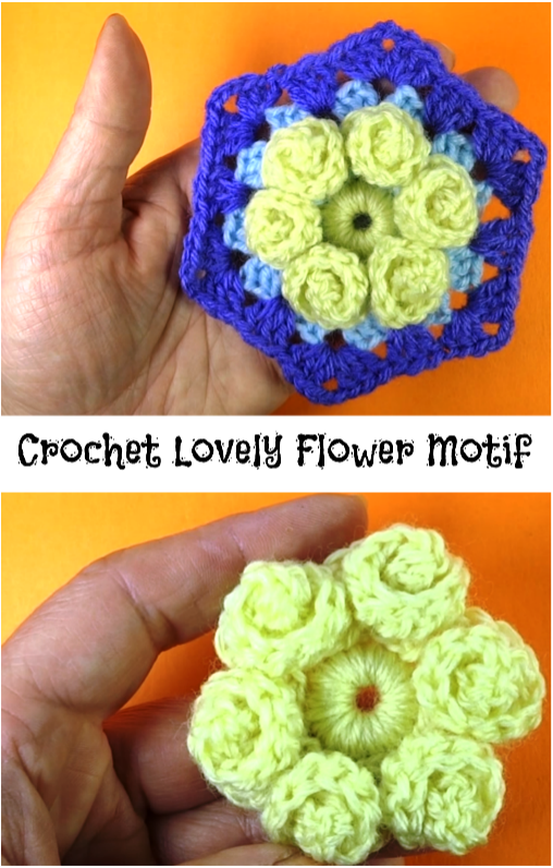 crochet lovely flower motif