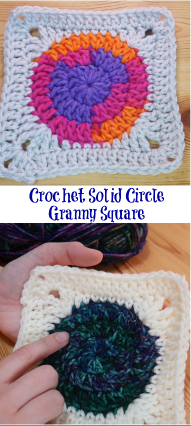 crochet solit circle granny square