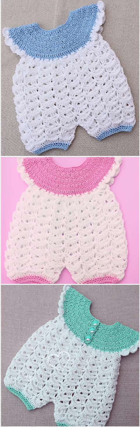 crochet very easy baby romper