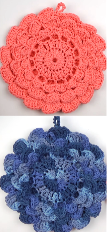 crochet lovely and easy potholder