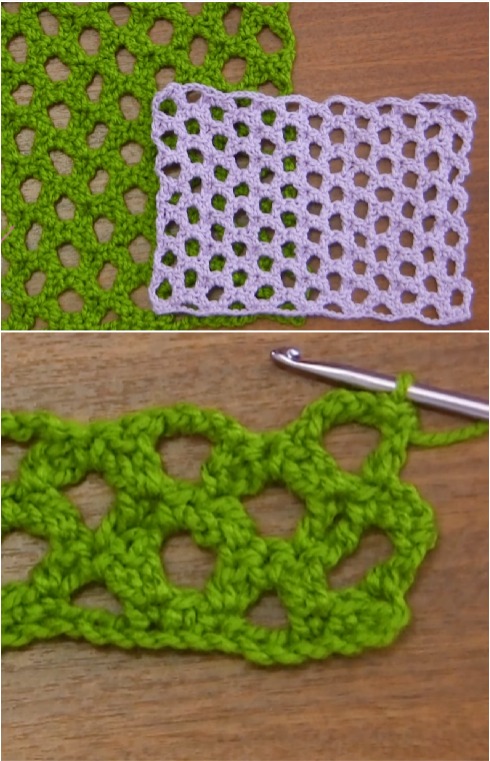 double crochet net stitch