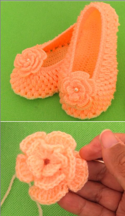 slippers with flower