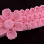 Crochet 3 D Headband With Flower