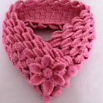 Crochet Scarf With Leaf Braids