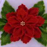 Crochet Christmas 3 D Flower