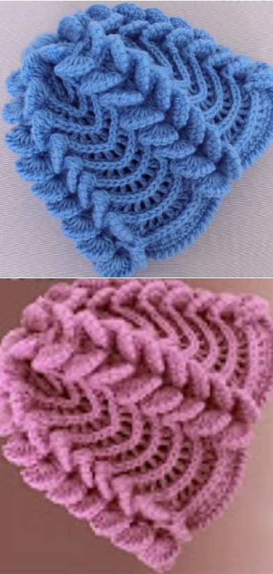 crochet 3 d hat with butterfly braids