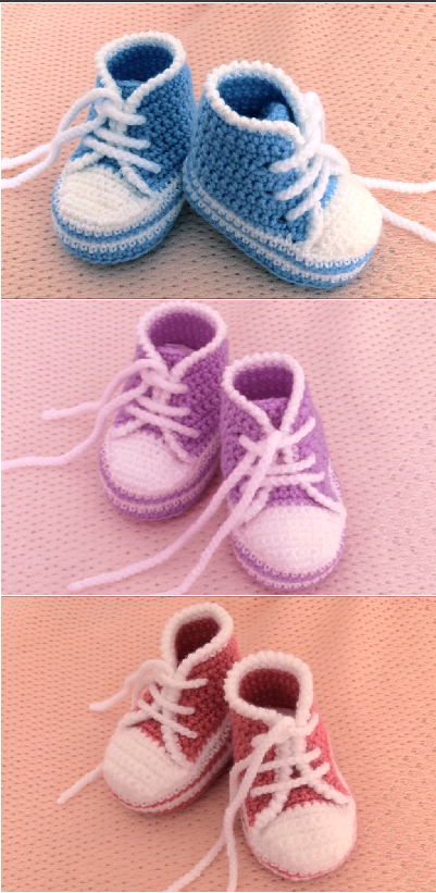 crochet fast and comfortable baby shoes