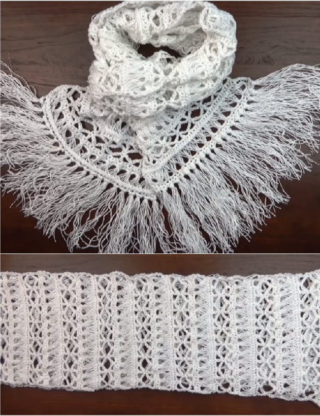 crochet peruvian stitch scarf
