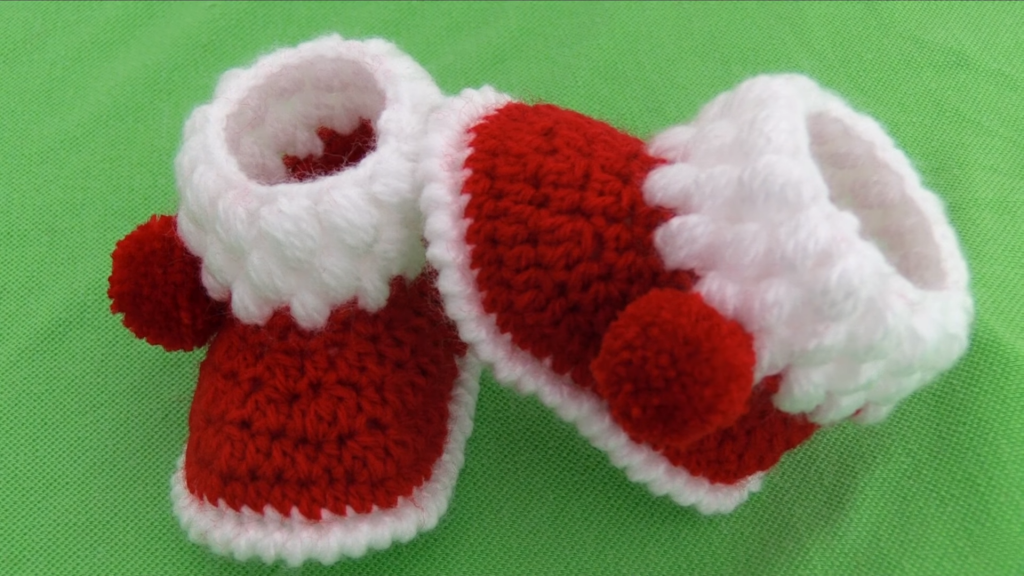 Crochet Easy Baby Booties For Christmas Crochet Ideas