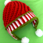 Crochet 3 D Beanie Hat For Christmas