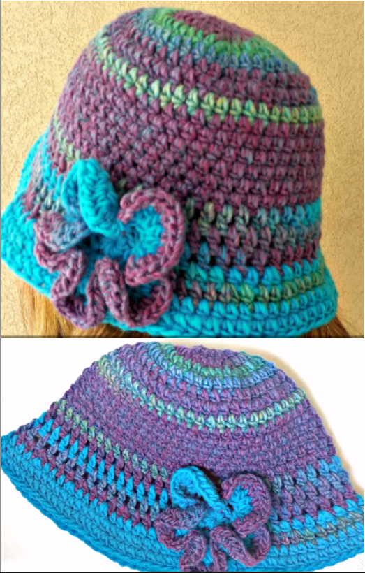 Crochet Fast And Easy Hat With Flower
