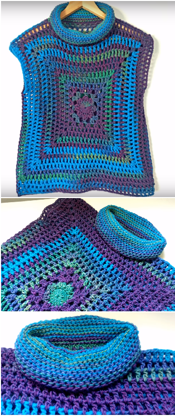 Crochet Vest With Granny Squares