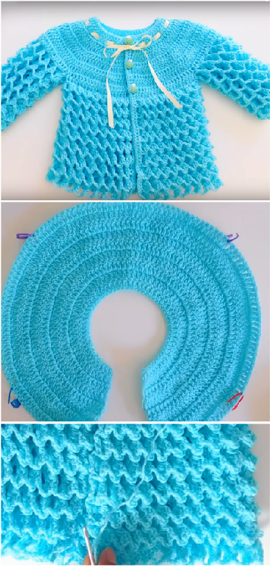 How To Crochet Honeycomb Stitch Baby Jacket
