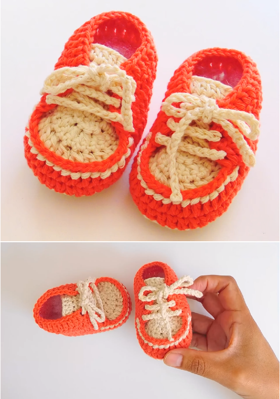 how to crochet baby sneakers