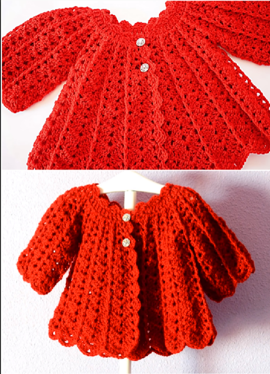 Crochet Fast And Easy Coat For Baby Girl