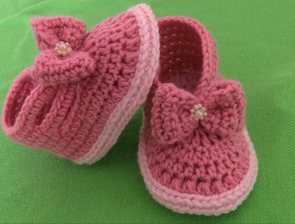 Crochet Baby Girl Shoes With Beads Crochet Ideas