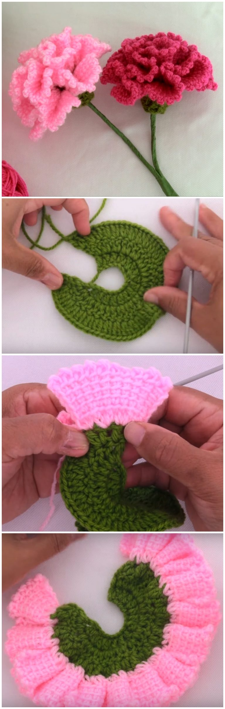 How To Crochet Carnation Flower Crochet Ideas
