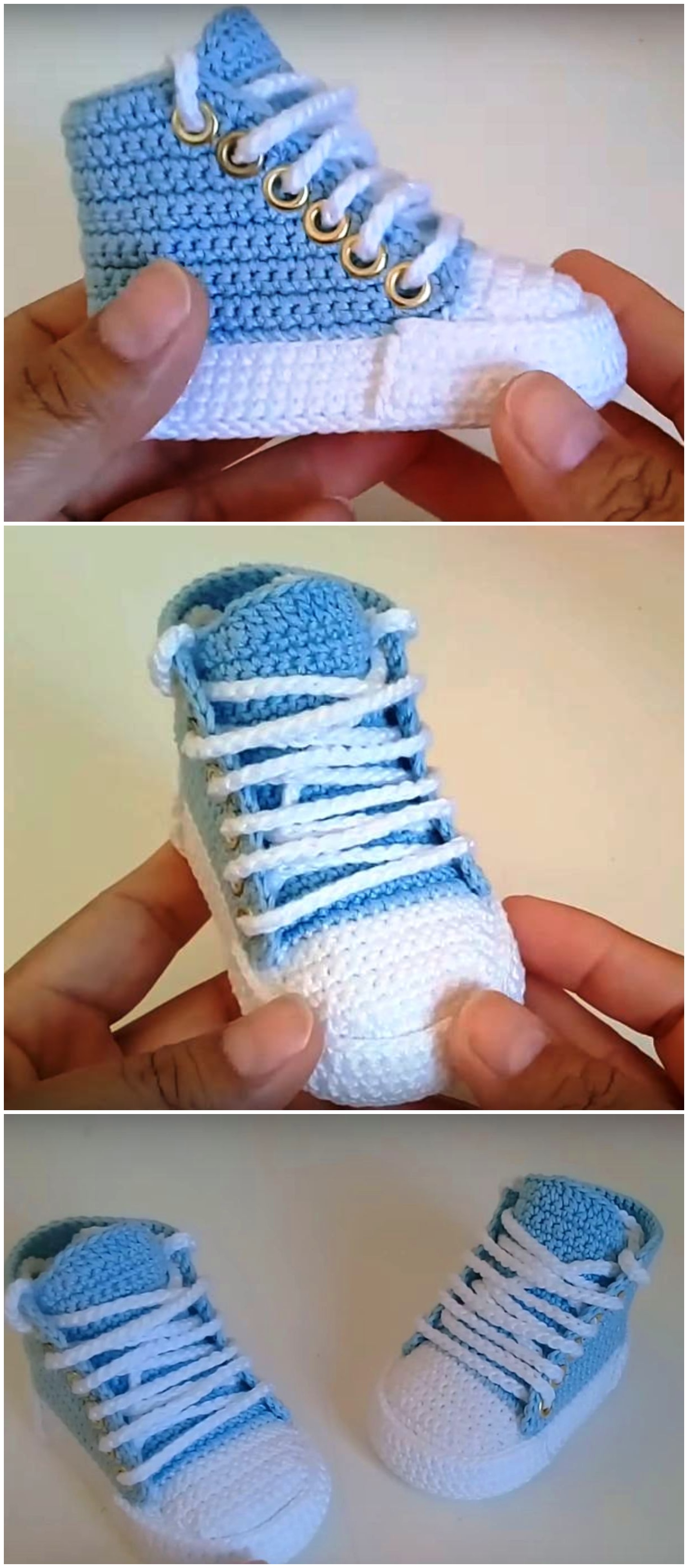 Crochet Baby Sneakers (Unisex 