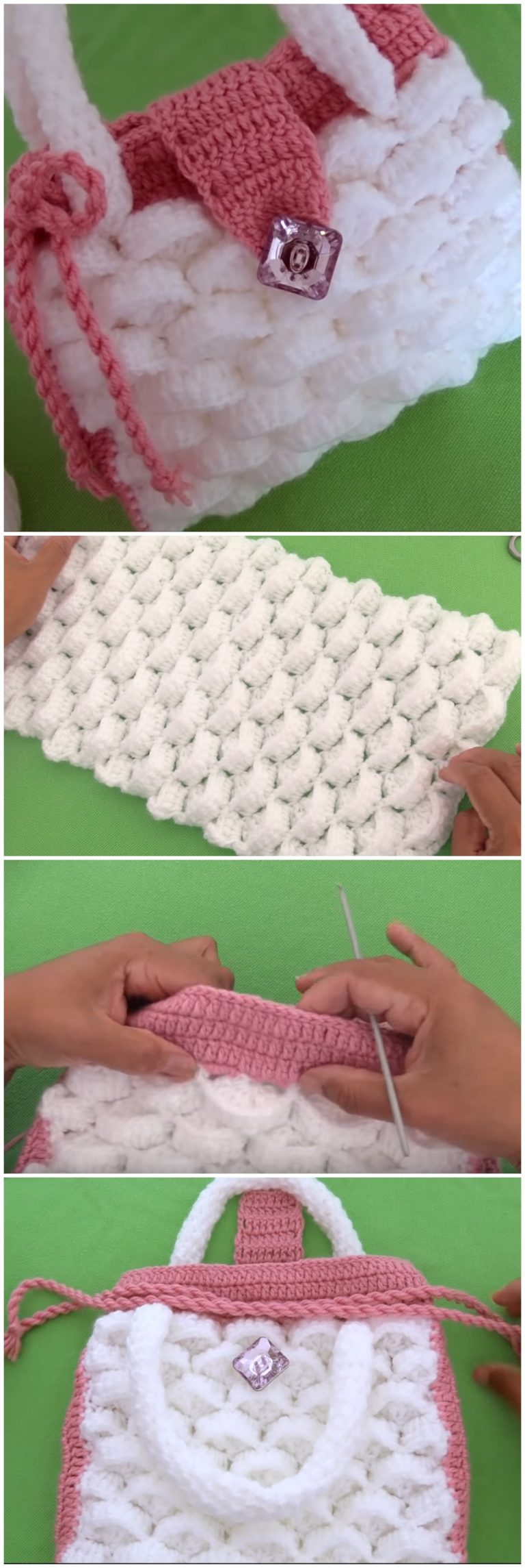 Crochet Easy Marshmallow Stitch Bag Crochet Ideas