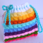 Crochet Double Colored 3D Handbag
