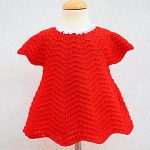 Crochet Baby Girl Dress For Christmas