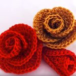 Crochet Rose Flower With A Half Circle