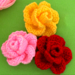 Crochet 3 D Spring Flower