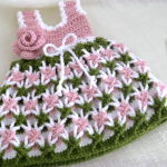 Crochet Baby Dress With Magic Star Flowers