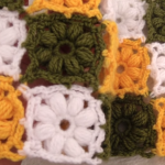Crochet Easy Blanket With Flower Squares