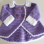 Crochet Double Breasted Baby Girl Coat