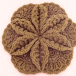Crochet Flower Ornament With Leaves